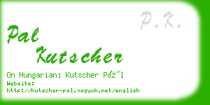 pal kutscher business card